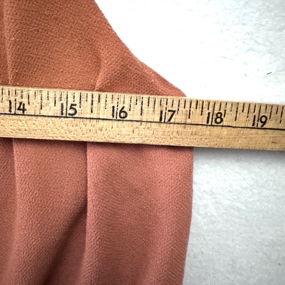Free People S Drapey Dreams Cross My Heart Halter Top Terracotta Burnt Orange - Picture 9 of 11
